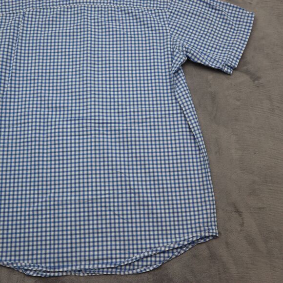 Columbia Button Up Shirt Mens M Blue Checked Fishing Outdoor Fish Hike Camp - Picture 14 of 14